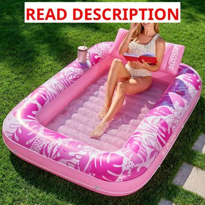 SLOOSH Inflatable Pool Lounger 70" x 46"