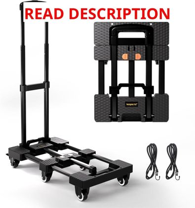 Voipvvii Folding Hand Truck 500lbs 6 Wheels