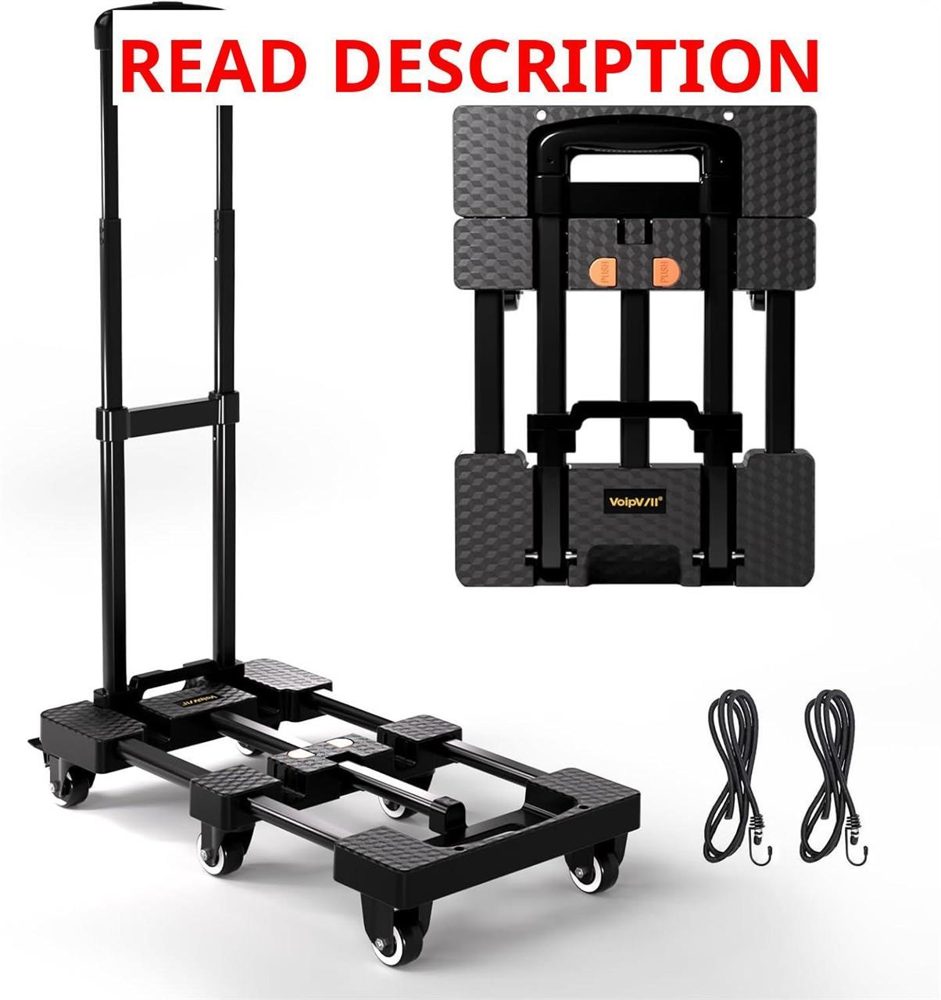 Voipvvii Folding Hand Truck 500lbs 6 Wheels