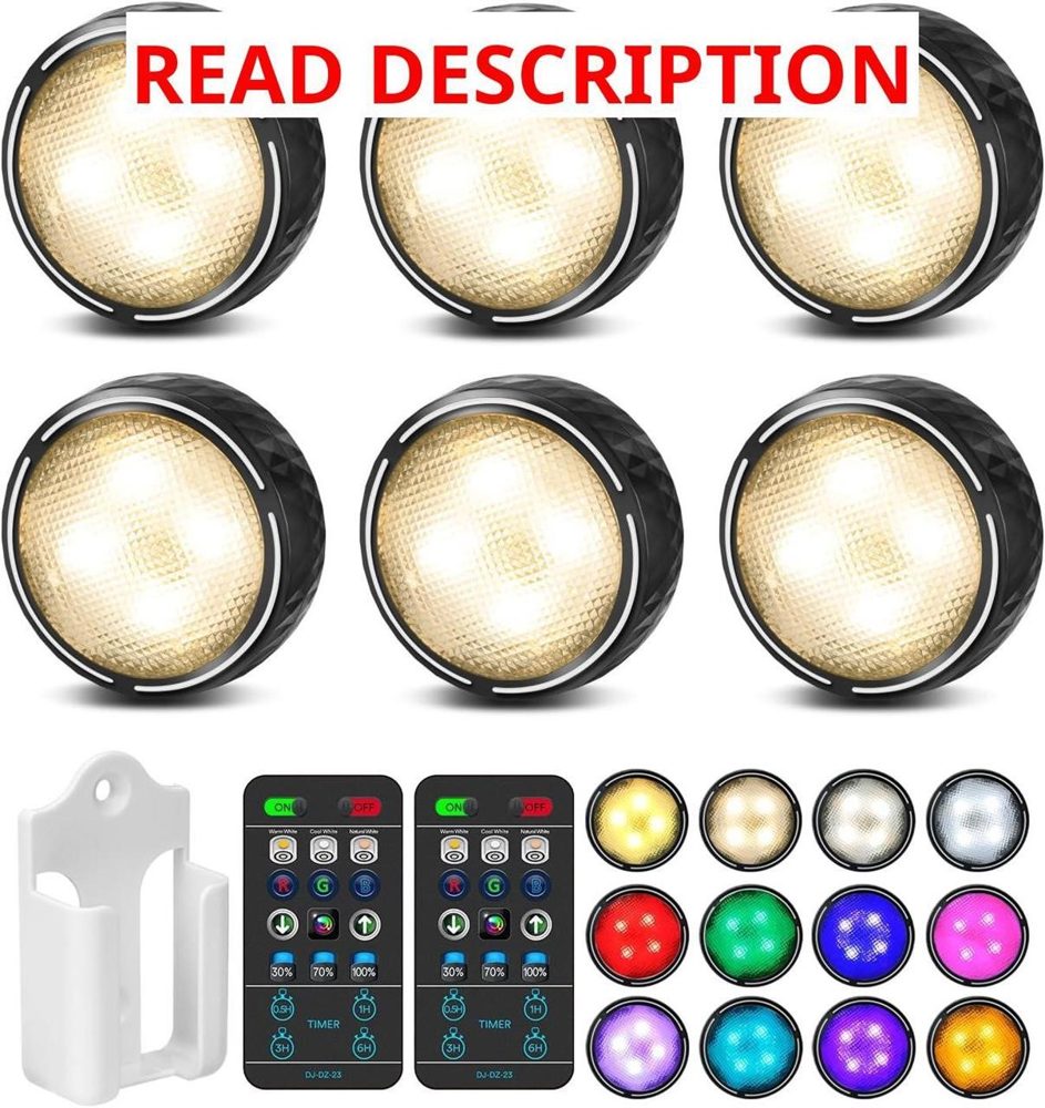 TECOMLIGHT LED Puck Lights (6 Pack)