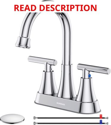 Hurran 4-Inch Centerset Chrome Faucet