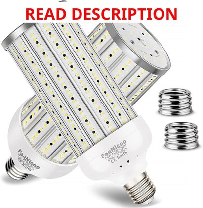 FanNicoo 2 Pack 500W LED Corn Light 5500lm