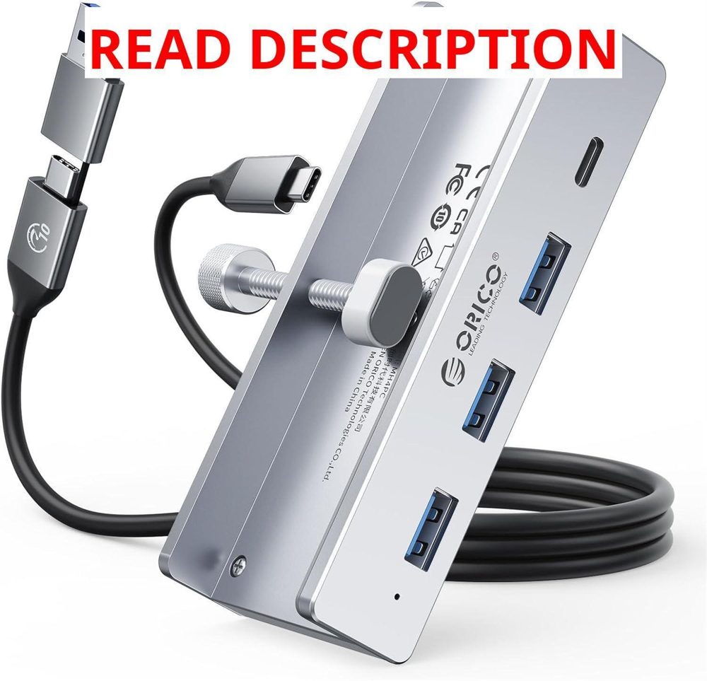 ORICO USB Hub 3.0 3 USB-A + USB-C Silver
