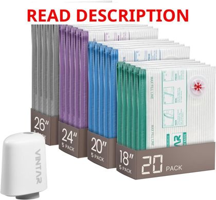 VINTAR Vacuum Seal Bags Set 20Pk w/ Pump