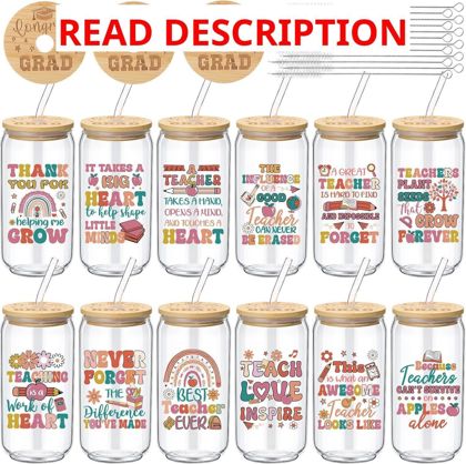 Tioncy 12 Pcs End-of-Year Teacher Gifts Cups