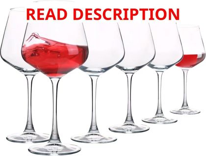 UMEIED 20 oz Burgundy Wine Glasses Set of 6