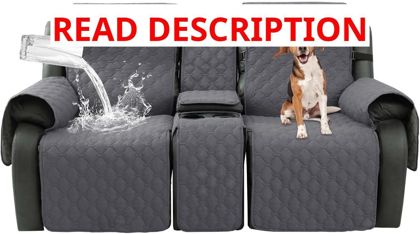 Recliner Loveseat Cover with Console - Grey
