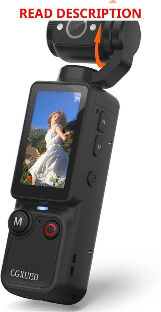 Vlogging Camera with 180  Rotating Lens 32GB