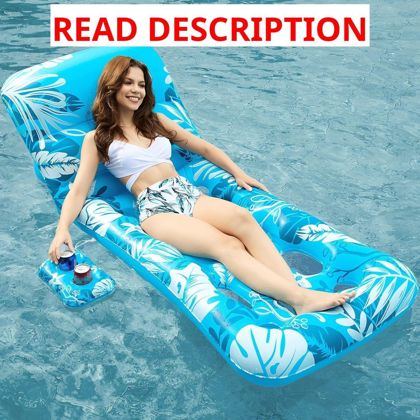 Jasonwell Inflatable Pool Float Lounger (Blue)