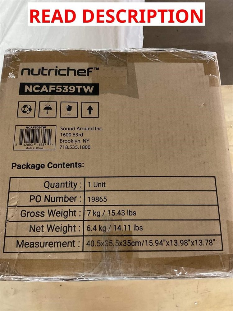 Nutrichef 5.8 Quart Air Fryer