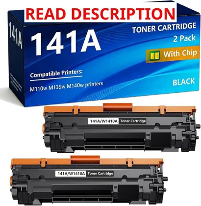 APRONE 141A Black Toner 2-Pack for HP 141A