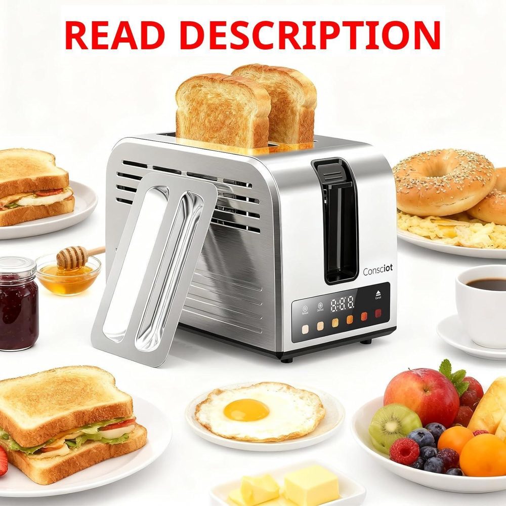 Consciot 2-Slice Smart Toaster 6 Browning