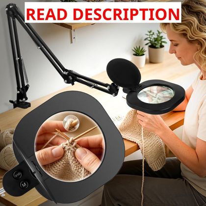 HITTI 30X Magnifying Glass with Light 5"