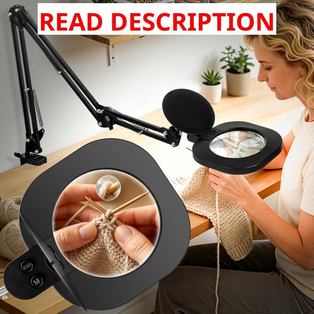 HITTI 30X Magnifying Glass with Light 5"