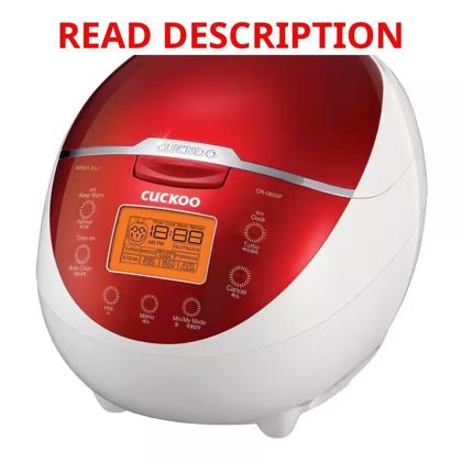 6-Cup Red and White Micom Rice Cooker