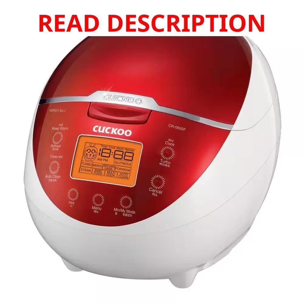 6-Cup Red and White Micom Rice Cooker