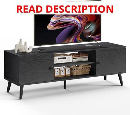 DUMOS TV Stand for 55 60 Inch TV Black