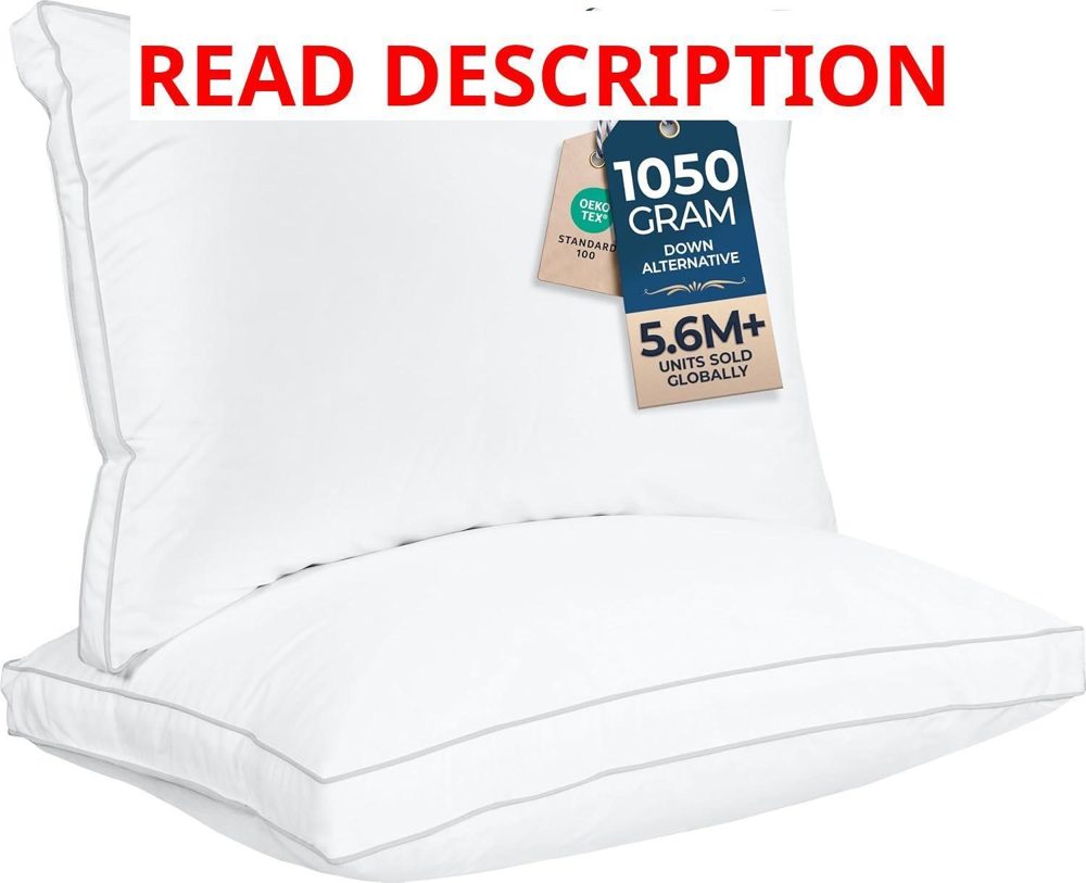 Utopia Bedding Gusset Pillows Queen 2-Pack
