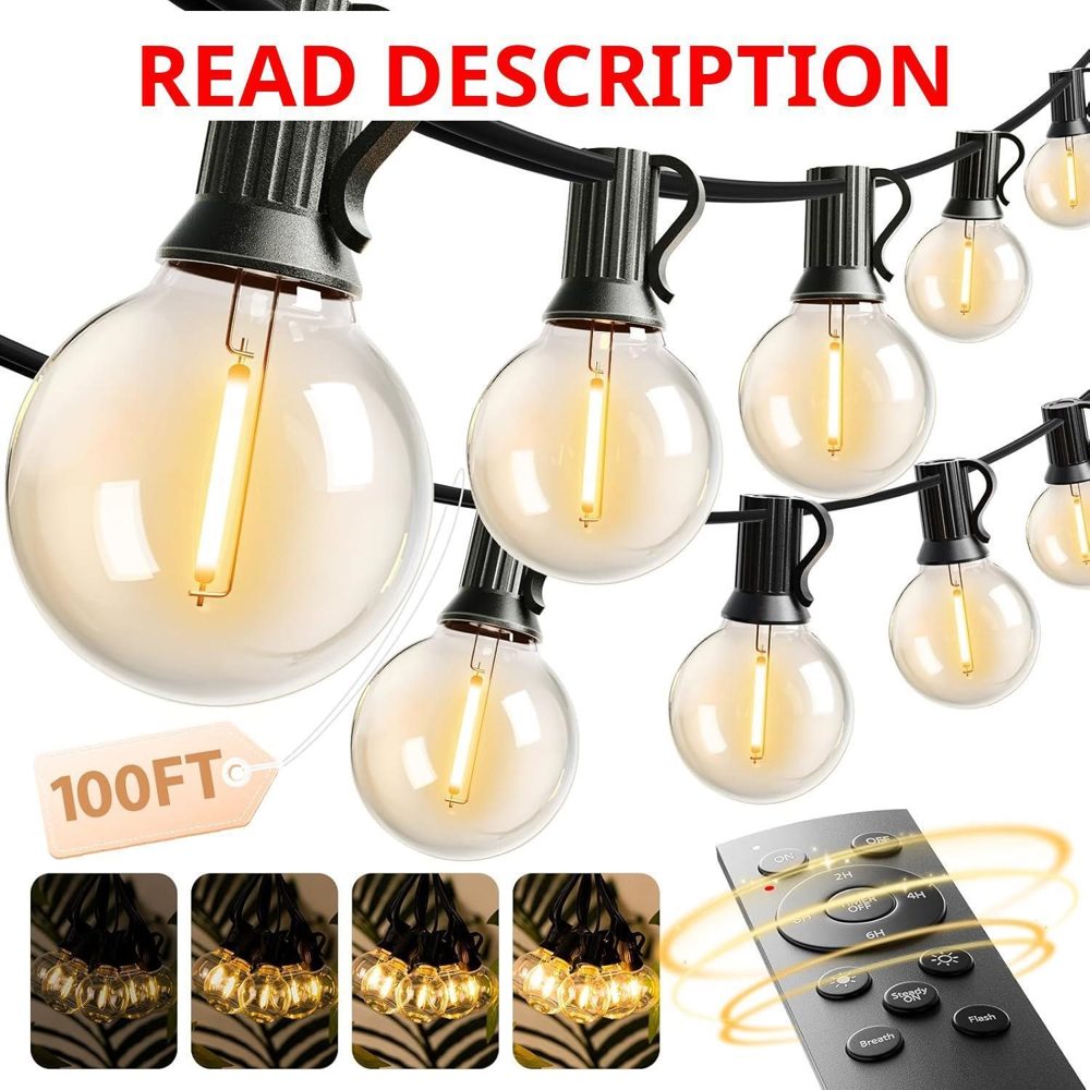 addlon 100FT Outdoor String Lights G40