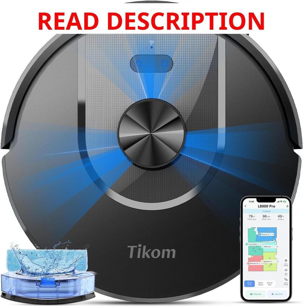 Tikom Robot Vacuum & Mop 6000Pa L8000 Pro