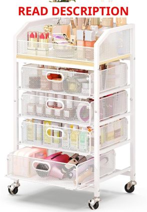 Goovilla Rolling Makeup Organizer Cart 5-Tier