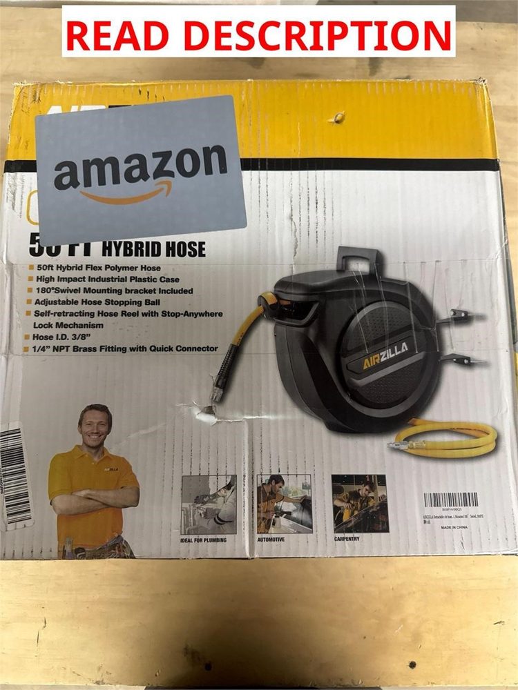 AIRZILLA Steel Retractable Hose Reel 50ft