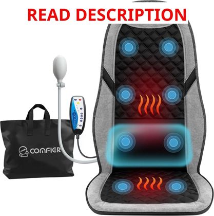 COMFIER Back Massager with Heat & Lumbar Pad