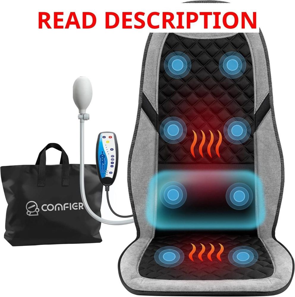 COMFIER Back Massager with Heat & Lumbar Pad