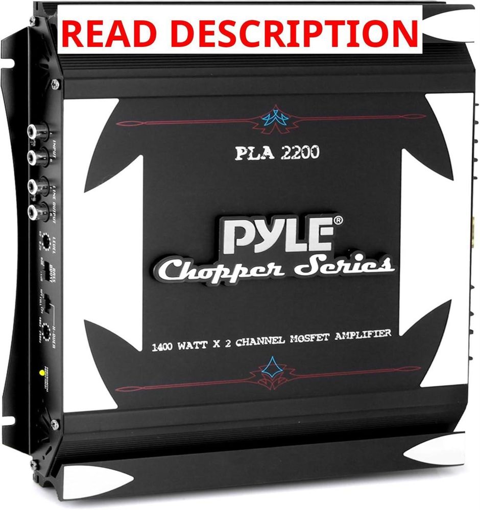 Pyle 2-Channel Car Amplifier 1400W PLA2200