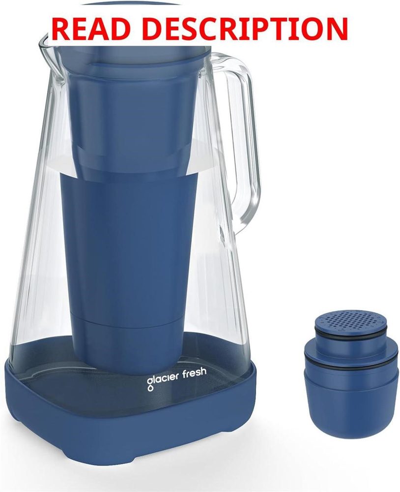 Glacier Fresh 10-Cup Glass Pitcher with Filter