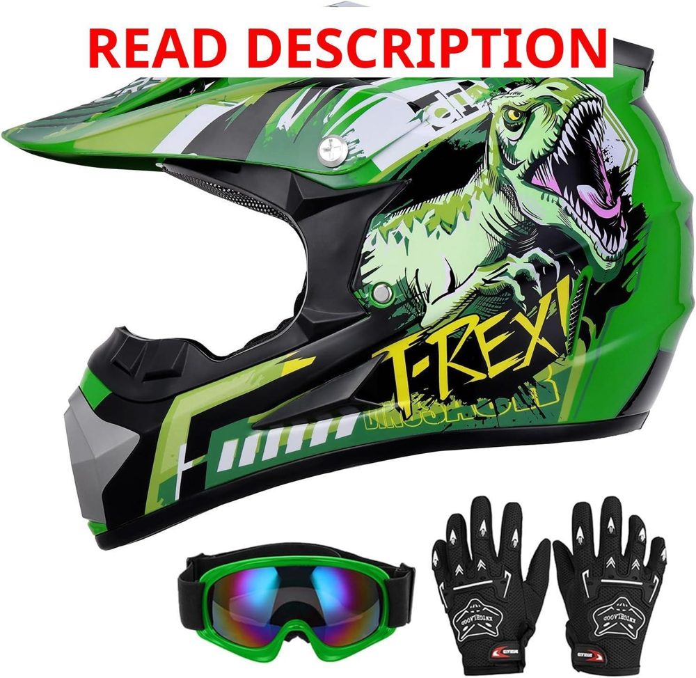 DOT Youth Dirt Bike Helmet with Goggles