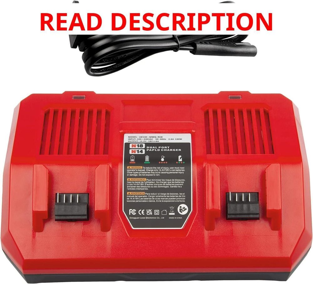 Futurebatt Dual Battery Charger for Mil MK-18