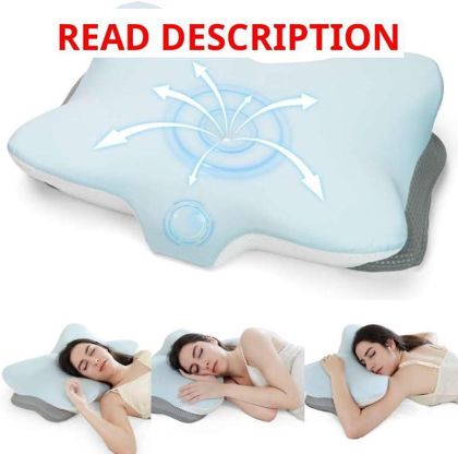 Ergonomic Cervical Pillow   Memory Foam (Blue)