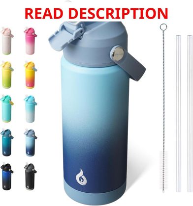 BJPKPK 18oz Insulated Water Bottle with Straw