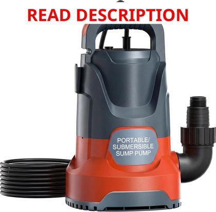 Sump Pump Submersible 1HP 3700GPH
