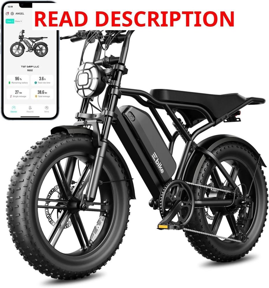 TST Electric Bike 1500W 60mi 48V/15Ah