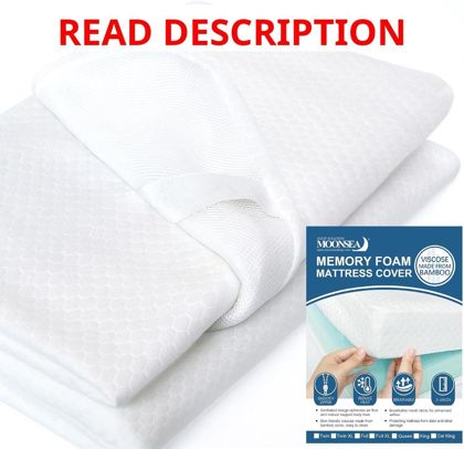 Full XL Bamboo Topper Cover Zippered 3-4"