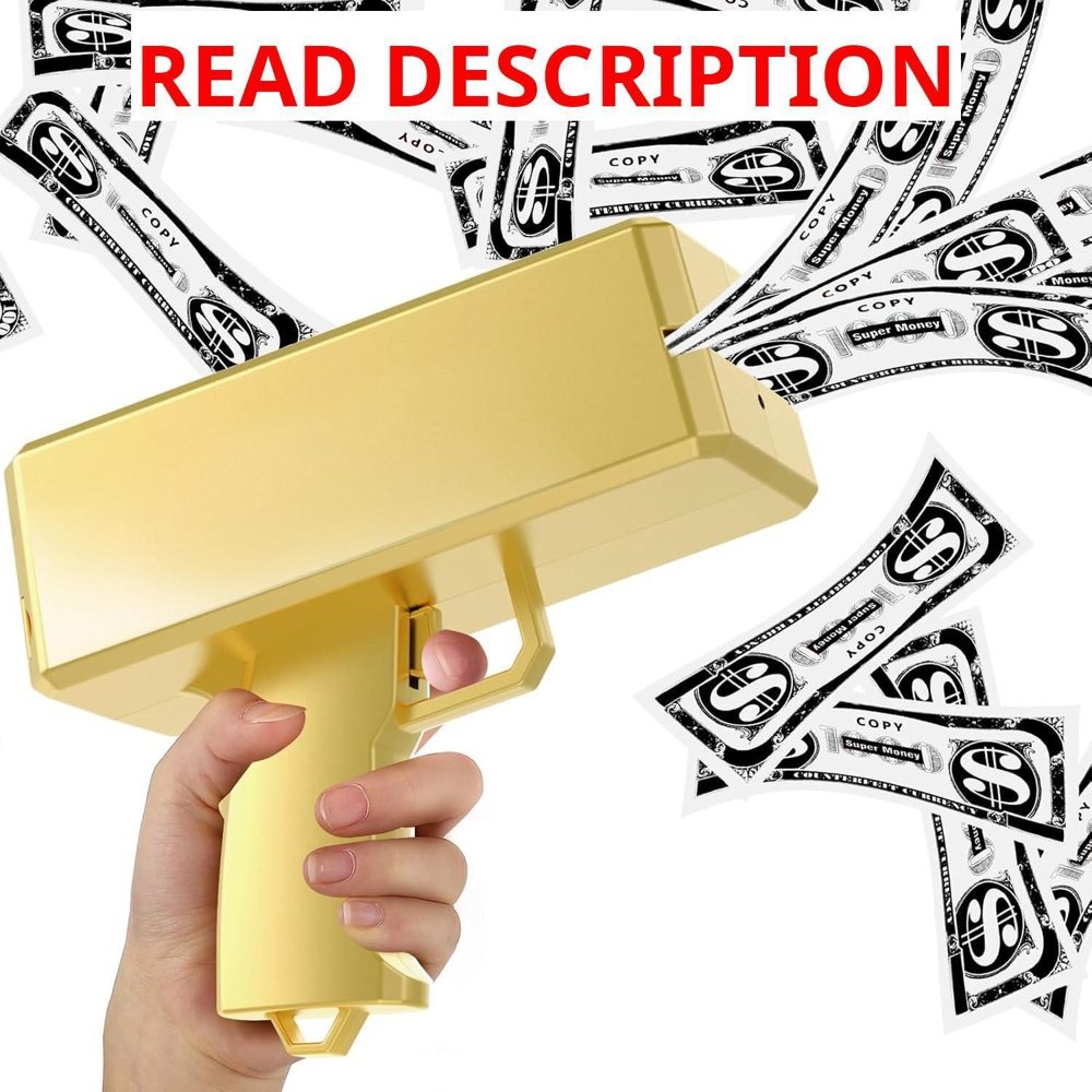 Sopu Money Gun Paper Spray Toy Gun (Gold)