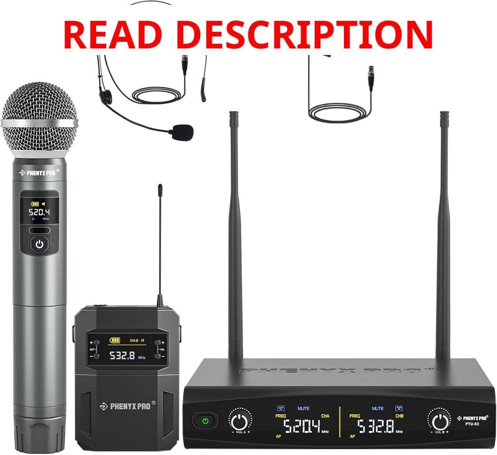 Phenyx Pro Wireless Mic System PTU-52-1H1B
