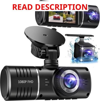 Dash Cam Front/Rear 1080P Car Camera 32GB