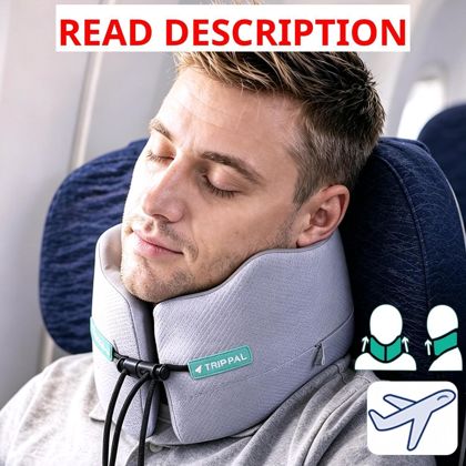 Travel Neck Pillow for Airplane: 360  Support