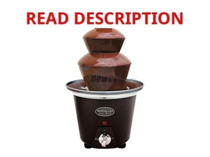 Nostalgia 24-Oz Fondue Fountain 3-Tier Black