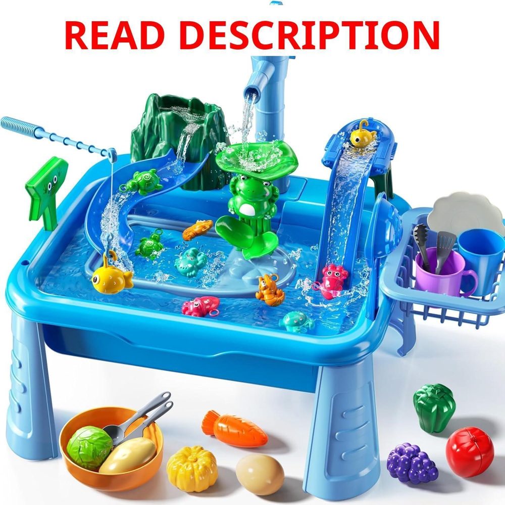 Water Table Play Sink Toy for Kids 2-6+ (Blue)