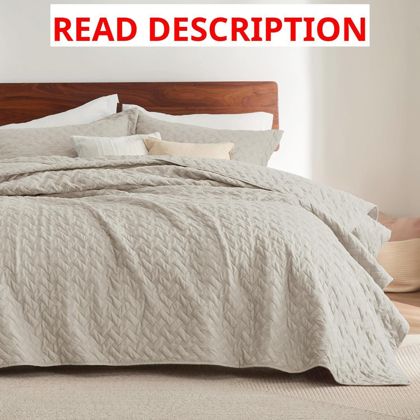 Bedsure King Quilt Set - Lightweight Comforter