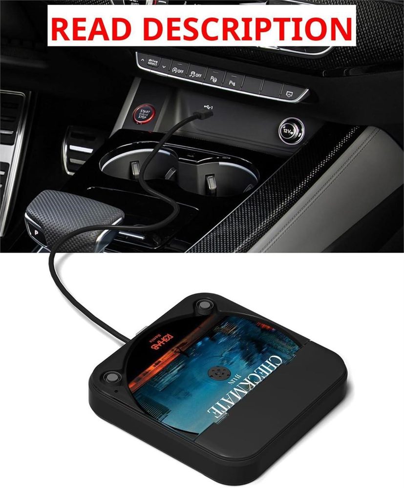 ENVYCLOUD Car CD Player with USB/AUX (Black)