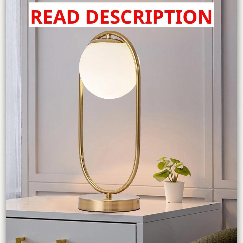 Mid Century Modern Table Lamp with White Shade