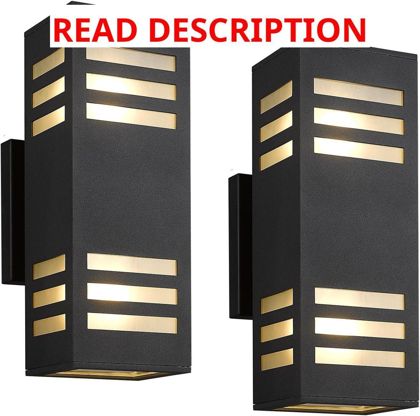 Harriet Outdoor Porch Lights 2-Pack Black