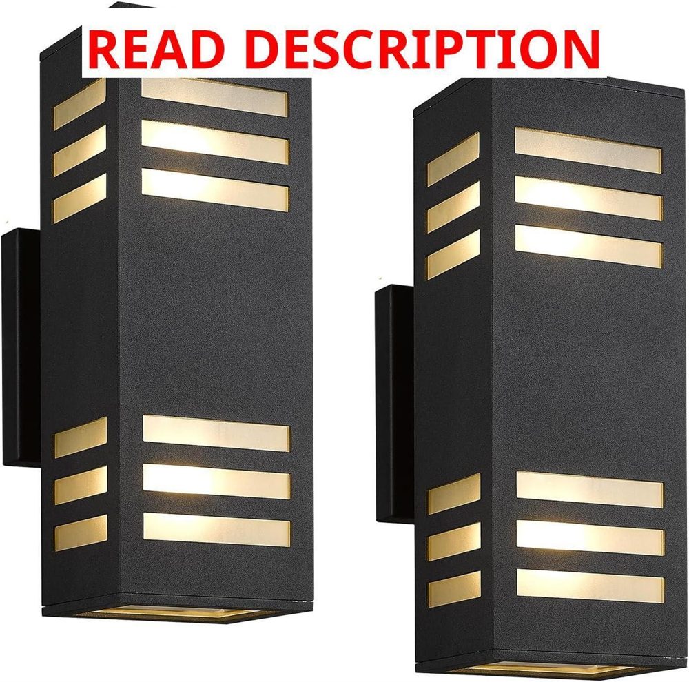 Harriet Outdoor Porch Lights 2-Pack Black