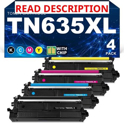 TN635XL High Yield Toner Cartridge 4-Pack