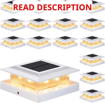 Post Cap Lights 16pk   Solar Fence Posts